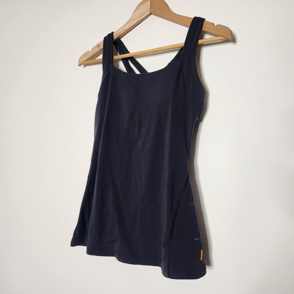 Lucy Black Tank Top with Built-In Shelf Bra